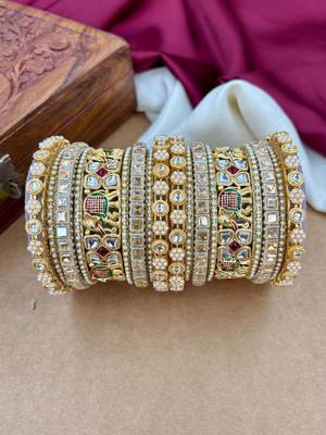 heritage-inspired gold bangles set for special occasions 3
