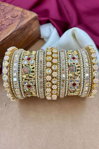 heritage-inspired gold bangles set for special occasions