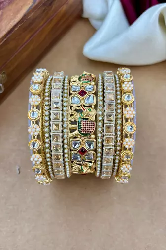 heritage-inspired gold bangles set for special occasions