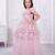 onion pink net long dress with sequins and flowers