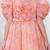 orange satin long dress with floral printed work