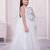 white organza party gown with sleeveless style