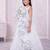 white organza party gown with sleeveless style