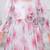 off white organza gown with floral printed design