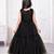 black net party gown with sequin bow for girls