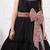 black net party gown with sequin bow for girls