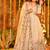 Off white silk embroidered Anarkali suit