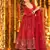 Red silk embroidered Anarkali suit
