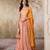 Yellow Printed Crepe Lehenga Set