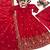Red silk embroidered Anarkali suit