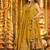 Yellow silk embroidered Anarkali suit