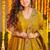 Yellow silk embroidered Anarkali suit