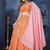 mustard yellow organza printed lehenga set with dupatta