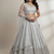 Grey Satin Silk Sequin Embroidered Lehenga Choli set with choli and dupatta