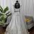 Grey Satin Silk Sequin Embroidered Lehenga Choli set with choli and dupatta