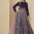 purple velvet salwar kameez with embroidered work