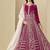 rani pink velvet salwar kameez with embroidered work