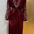 Maroon velvet jacket designer moroccan takchita kaftan