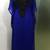 Royal blue fancy dubai black beaded farasha