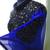 Royal blue fancy dubai black beaded farasha