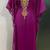 Magenta fancy gold beading work farasha kaftan