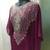 Wine fancy silver beaded farasha kaftan
