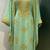 Pistachio green modern arabic gold embroidery work farasha kaftan