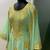Pistachio green modern arabic gold embroidery work farasha kaftan