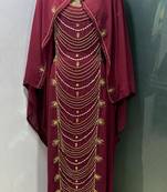 Maroon ramadan special farasha kaftan