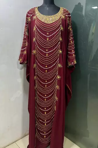 Maroon ramadan special farasha kaftan