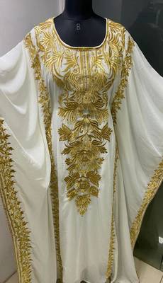 White designer ramadan special farasha kaftan 3