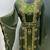 Olive satin jacket style moroccan takchita kaftan