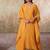Yellow tissue kaftan set