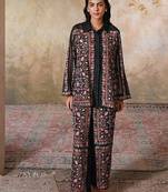 Black printed crepe co ord set