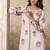 White printed crepe kurta set