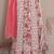 White printed crepe anarkali set with dupatta