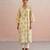 White embroidered chanderi kurta set with dupatta