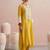 Yellow embroidered chanderi kurta set with dupatta
