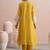 Yellow embroidered chanderi kurta set with dupatta