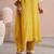 Yellow embroidered chanderi kurta set with dupatta