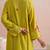 Yellow embroidered chanderi kurta set with dupatta
