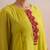 Yellow embroidered chanderi kurta set with dupatta