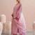 Pink embroidered chanderi kurta set with dupatta