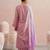 Pink embroidered chanderi kurta set with dupatta