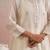 White embroidered chanderi kurta set with dupatta