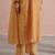 Peach embroidered chanderi kurta set with dupatta