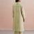 Green embroidered chanderi kurta set