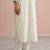 White embroidered chanderi kurta set