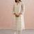 White embroidered chanderi kurta set