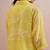 Yellow embroidered chanderi co ord set
